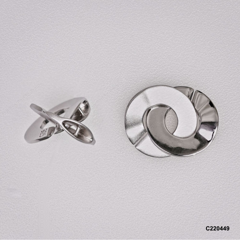 C220449, Handmade Round Interlocking Clasp Pearl Design Clasp 