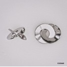 C220449, Handmade Round Interlocking Clasp Pearl Design Clasp 
