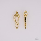 C220450, Set Open Clasp Hook Clasp Pearl Clasp Hook ~9x20mm