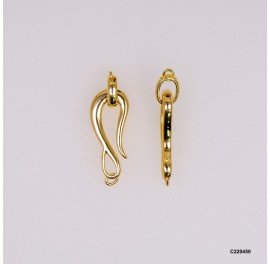 C220450, Set Open Clasp Hook Clasp Pearl Clasp Hook ~9x20mm