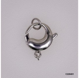 C220451, Handmade Casting Oval Trigger Clasp with Fixed Round End Ring ~13.8x17mm