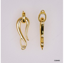 C220452, Set Open Clasp Hook Clasp Pearl Clasp Hook ~10x24mm