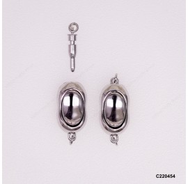 M048 [C220454], Bean Pin Clasp Pearl Clasp ~8.5x14mm