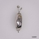 C220455, Hammered Bean Single Line Pearl Clasp ~13.8x20mm