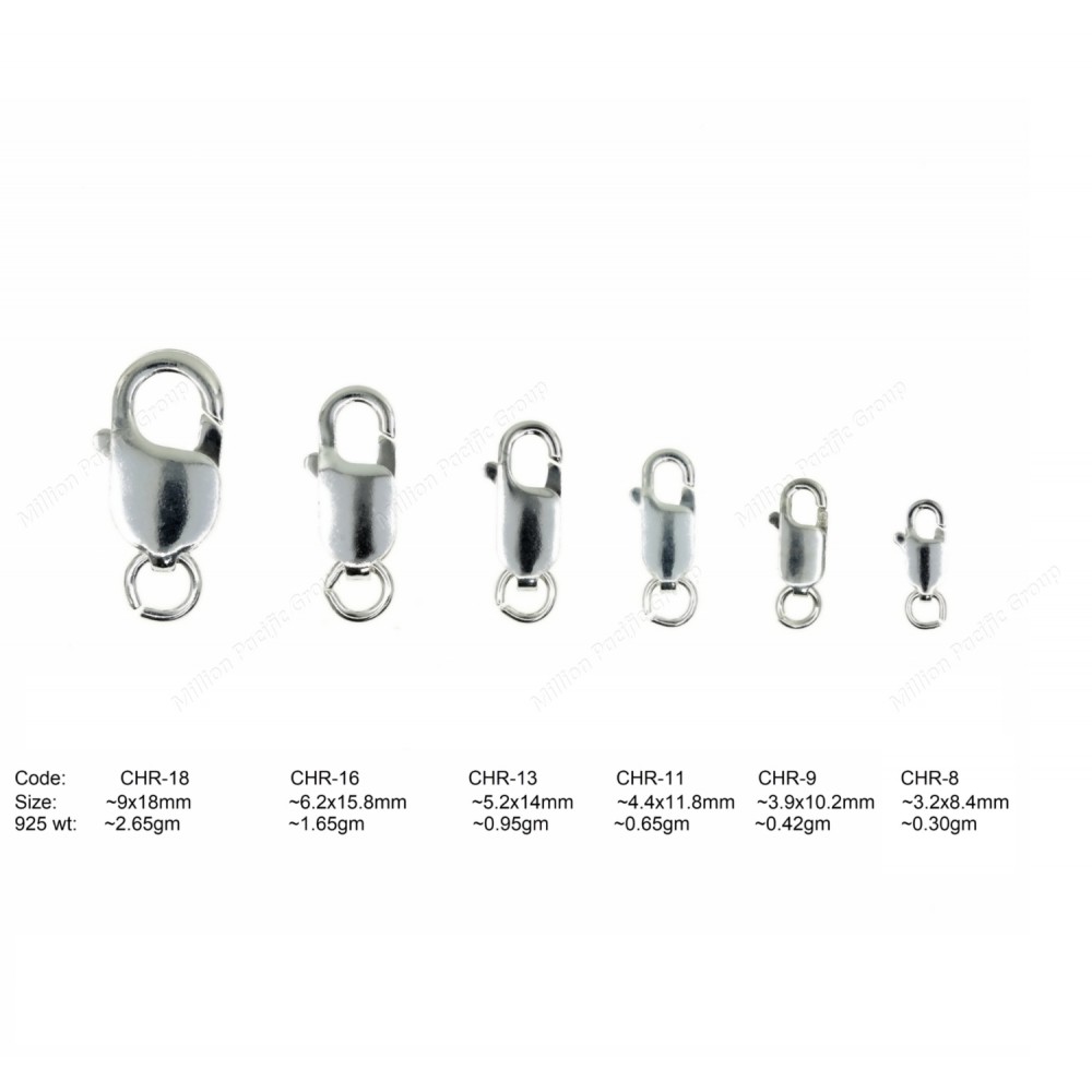Italian Lobster Claw Clasp, Stamp 925