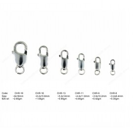 Italian Lobster Claw Clasp, Stamp 925