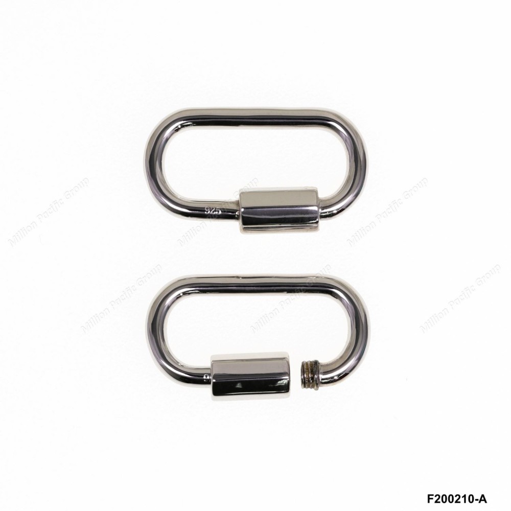 Sterling Silver Carabiner Screw clasp DIY Clasp