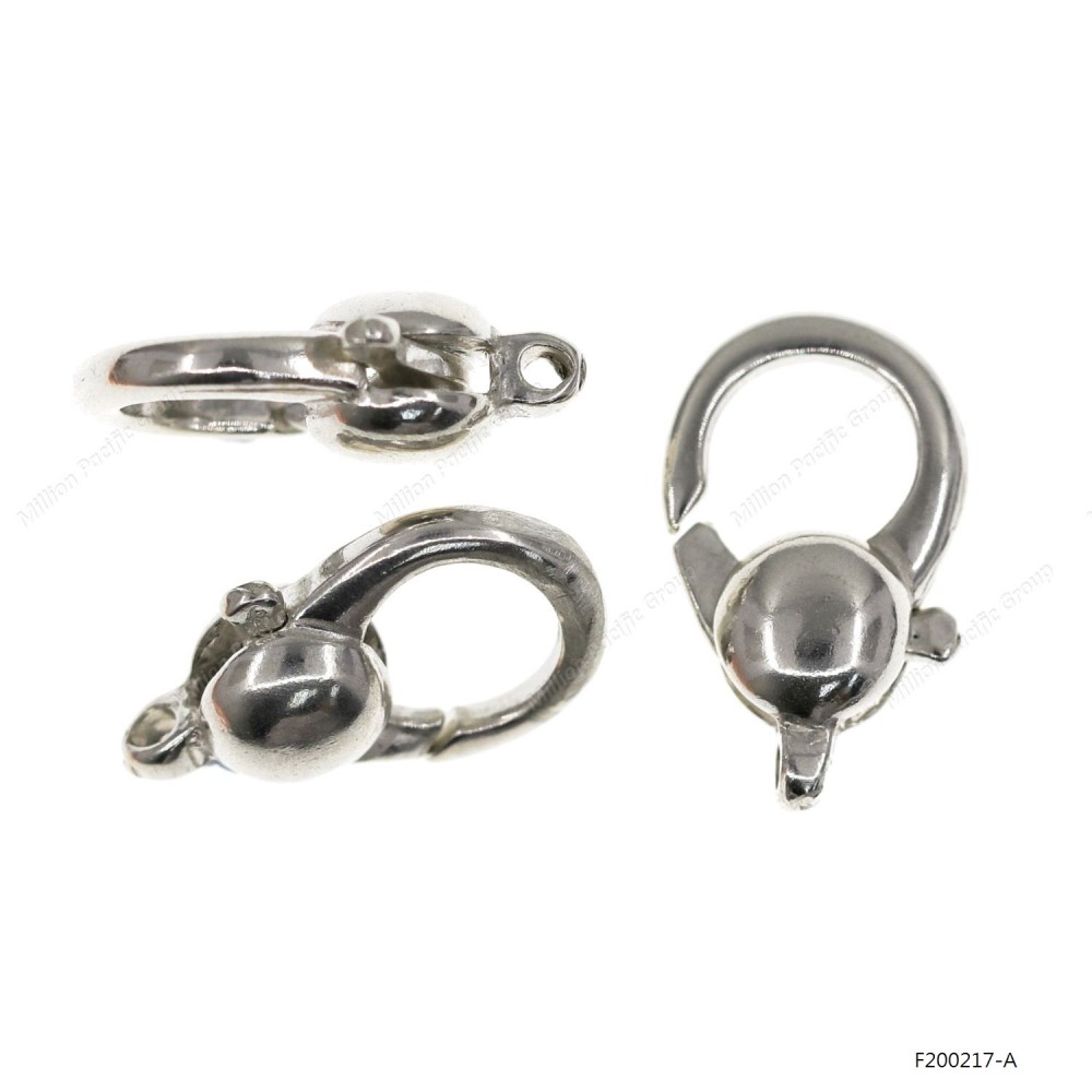 Both Round Casting Clasp with Fixed End Ring ~12.2x20.2mm