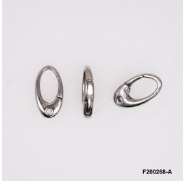Microfusa Casting Push-in open Hinged Triggerless Oval Clasp ~10x17.6mm