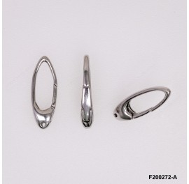 Microfusa Casting Push-in Open Hinged Triggerless Long Oval Clasp ~9x25.5