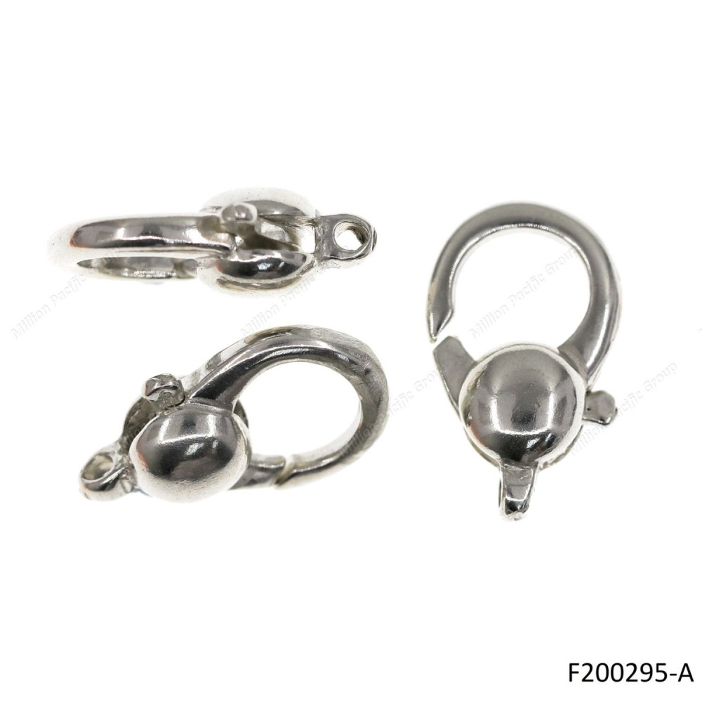 Both Round Casting Clasp with Fixed End Ring ~13.3x22.6mm