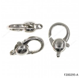 Both Round Casting Clasp with Fixed End Ring ~13.3x22.6mm