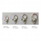 Both Round Casting Clasp with Fixed End Ring ~8.1x14.8mm