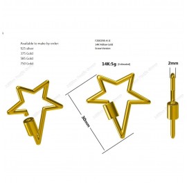 Star Design Screw clasp Customizable 