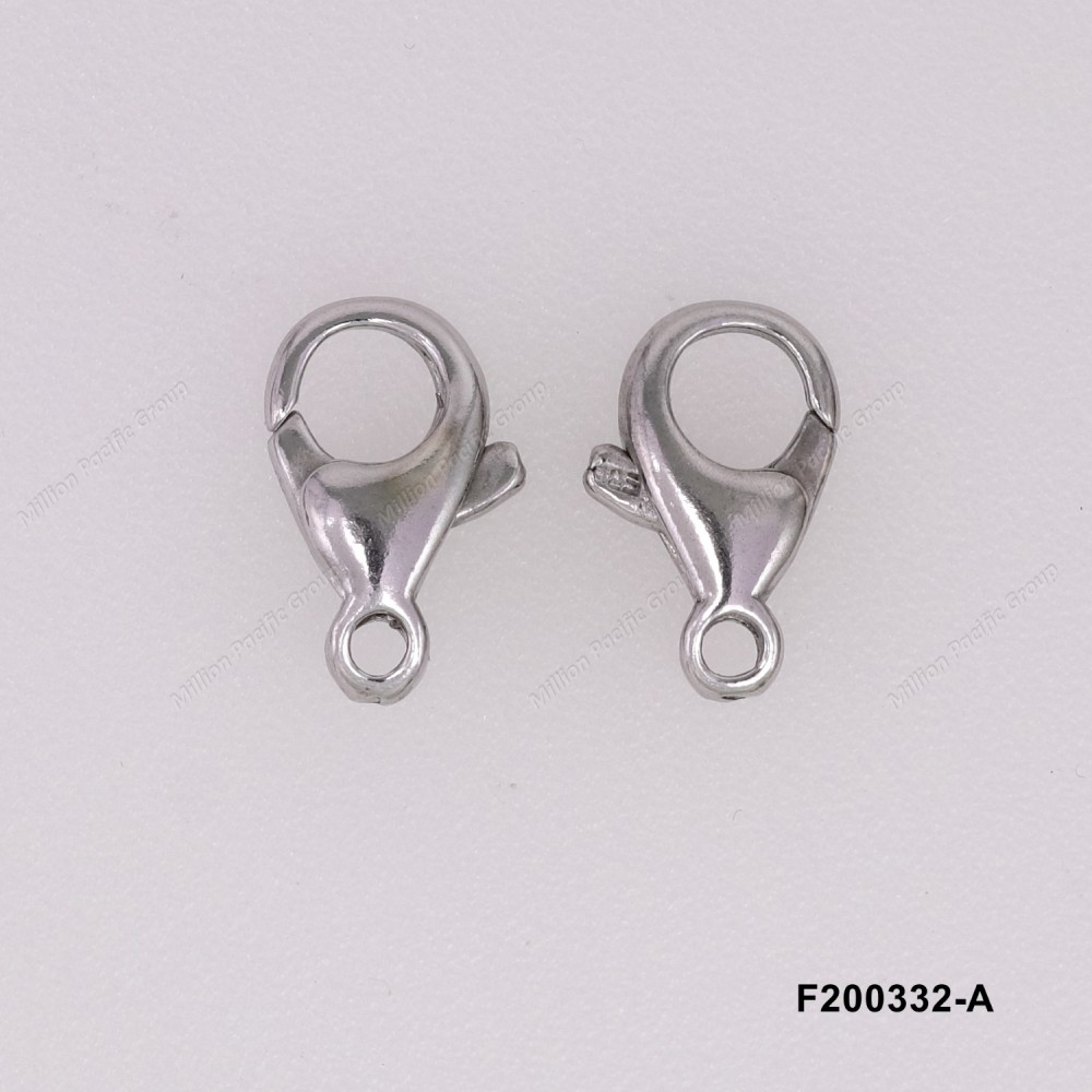 Italian Handmade Casting Trigger Clasp with fixed Round End Ring ~7x14mm