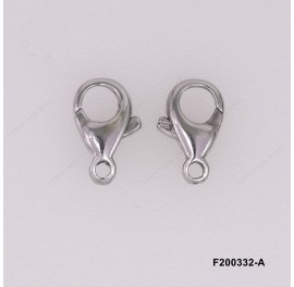 Italian Handmade Casting Trigger Clasp with fixed Round End Ring ~7x14mm