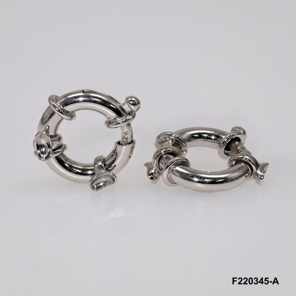 Bolt Ring Spring Ring with two Caps  ~3.5x16.6mm