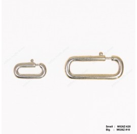 M026, Rectangle shape round wire Spring Scroll Casting Clasp