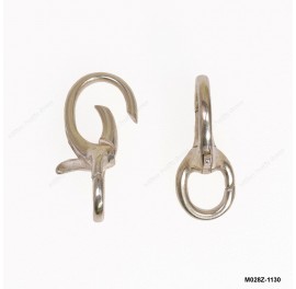M028, Pear shape Trigger Clasp Pear Shape With Open Round Ring ~11.3x23.5mm [Oval Fix End Ring included]