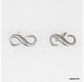 M029, Casting Infinity Clasp two side open Small ~6.3x14.3mm
