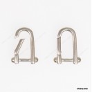 M030, Handmade Push-in Open Triggerless Hinged Clasp D Ring Design ~9.8x17.60mm
