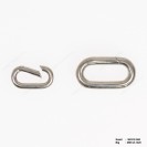 M031, Casting Rectangle Push-in open Hinged Triggerless Clasp