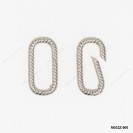 M032, Handmade Rectangle Twilling Wire Push-in Open Hinged Triggerless Clasp ~9x17.5mm