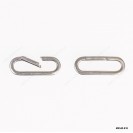 M034, Rectangle shape and Wire Push-in open Hinged Triggerless Casting Clasp ~8.1x21.3mm