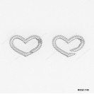 M035, Handmade Heart Twilling Wire Push-in open Hinged Triggerless Clasp ~11x16mm