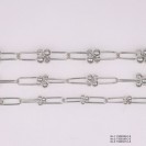 Round wire U Cable chain with Round Beads End