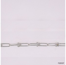 Round wire U Cable chain with Round Beads End