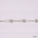 Round wire U Cable chain with Round Beads End