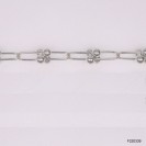 Round wire U Cable chain with Round Beads End