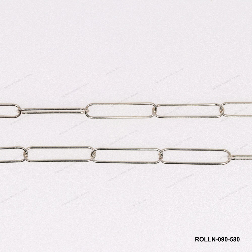 Paper Clip Round wire Long Link Chain Rectangle Rolo Anchor Cable Chain