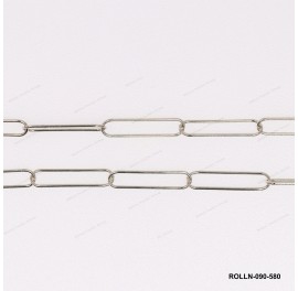 Paper Clip Round wire Long Link Chain Rectangle Rolo Anchor Cable Chain