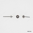 M002, Post Earring with Round Pearl Cup