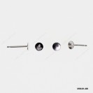 M004, Post Earring with Flat Round sheet No Top Pin