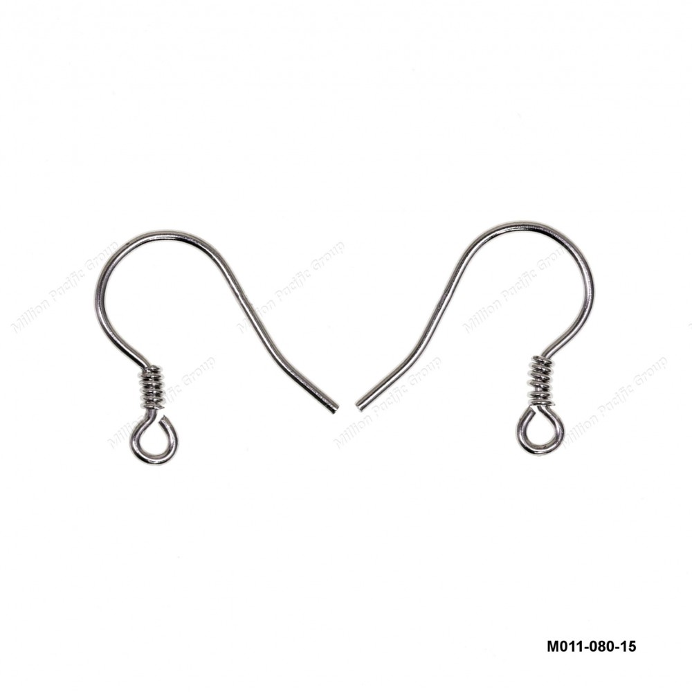 M011, Ear Wire with coil Earring hook