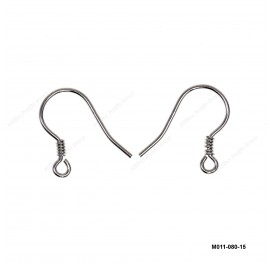 M011, Ear Wire with coil Earring hook