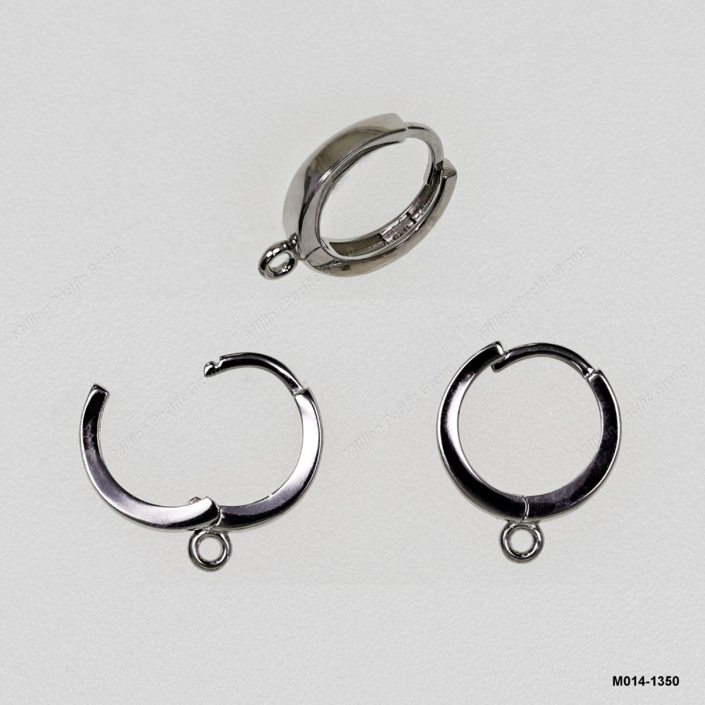 M014, Earring Hoop with Fix Ring OD~13.5mm