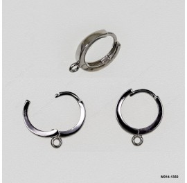 M014, Earring Hoop with Fix Ring OD~13.5mm