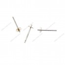 M005, Post Earring with Flat Round Sheet Cup