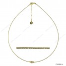 DC Omega with Casting CZ Elements Adjustable Necklace