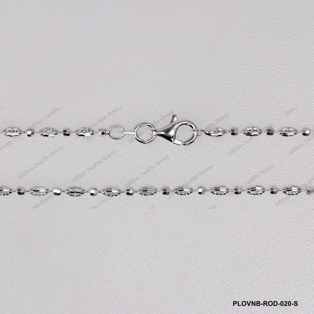 Oval Bead Wave Cut and Round 8DC Alternating Chain