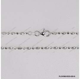 Oval Bead Wave Cut and Round 8DC Alternating Chain