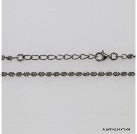 PLOVTY, Bead Oval Swirl Cut Chain