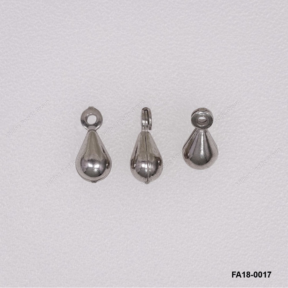 Stamped Drop Chain Tag Charm Pendant ~4.3x9.5mm