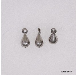 Stamped Drop Chain Tag Charm Pendant ~4.3x9.5mm