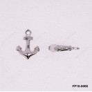 Stamped Double Convex Anchor Charm Pendant ~10mm