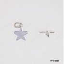 Stamped Flat Star Chain Tag Charm Pendant ~7.6mm